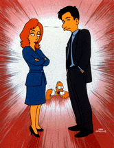 Mulder and Scully on the Simpsons